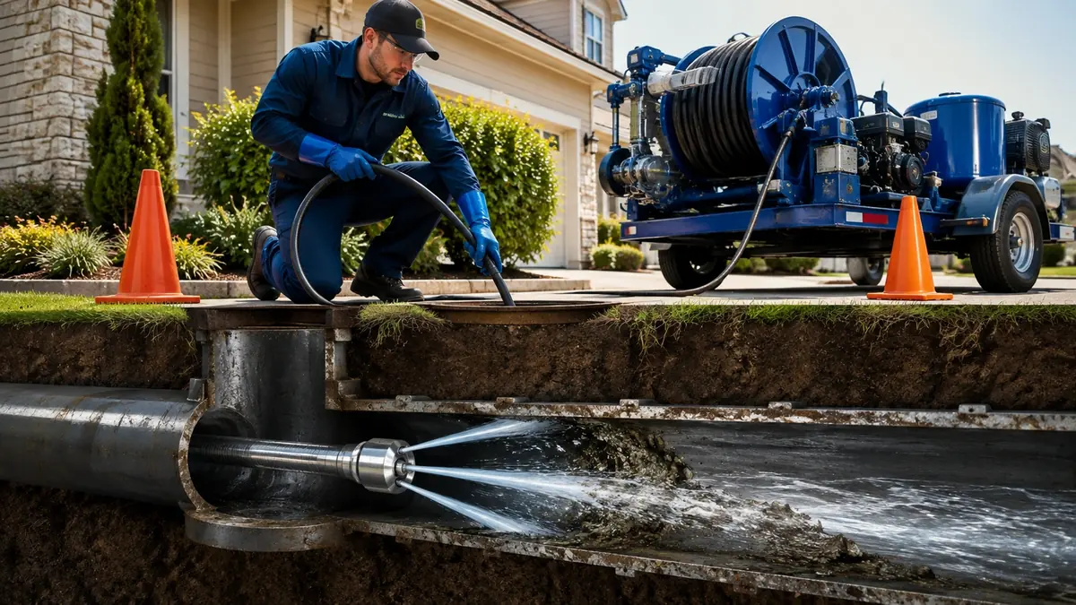 Main Sewer Line Hydro Jet Cleaning in San Ardo